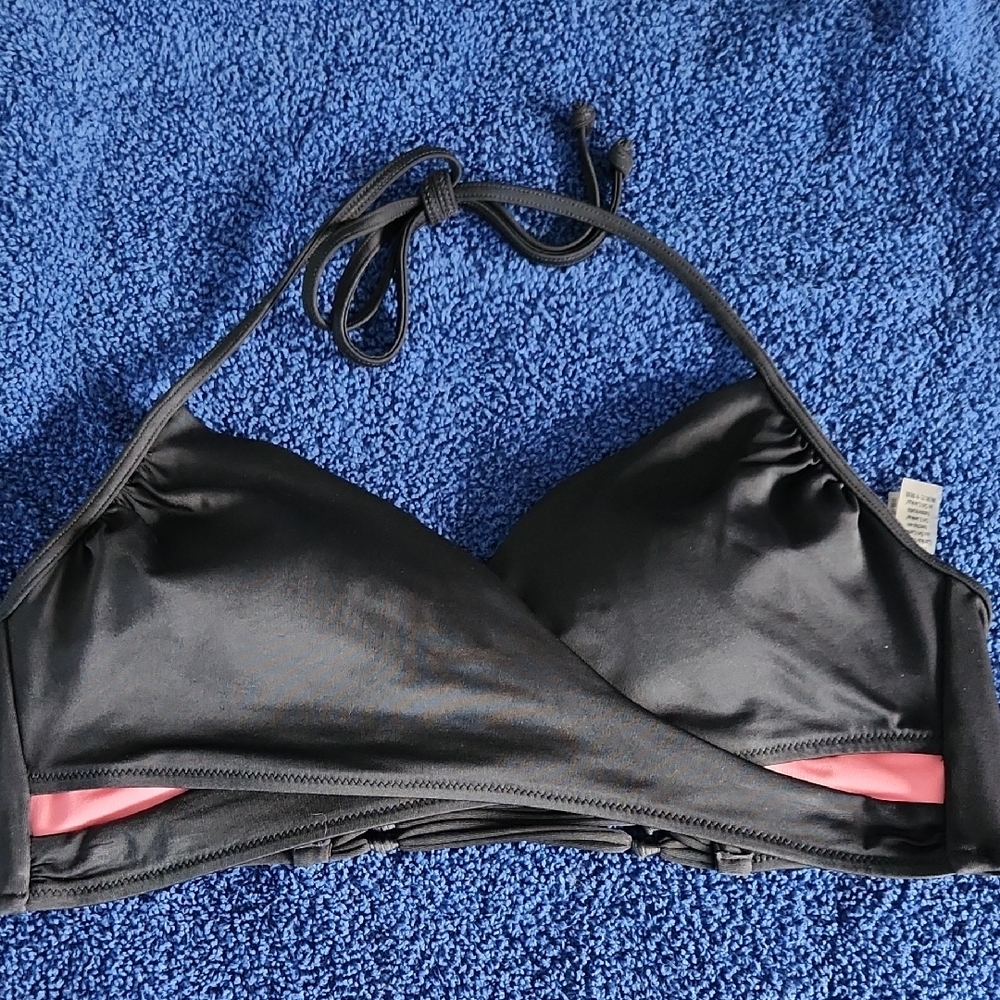 Black Halter Bikini Top